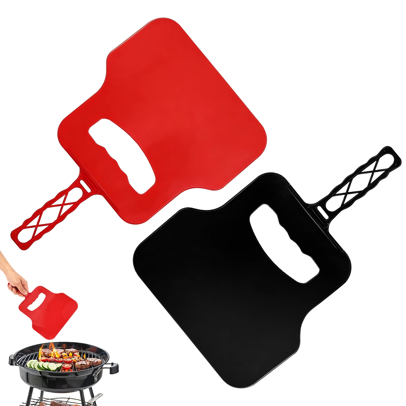 Camping Cooking Bbq - Handmatige windgenerator, plastic handventilator, draagbare vuuraansteker