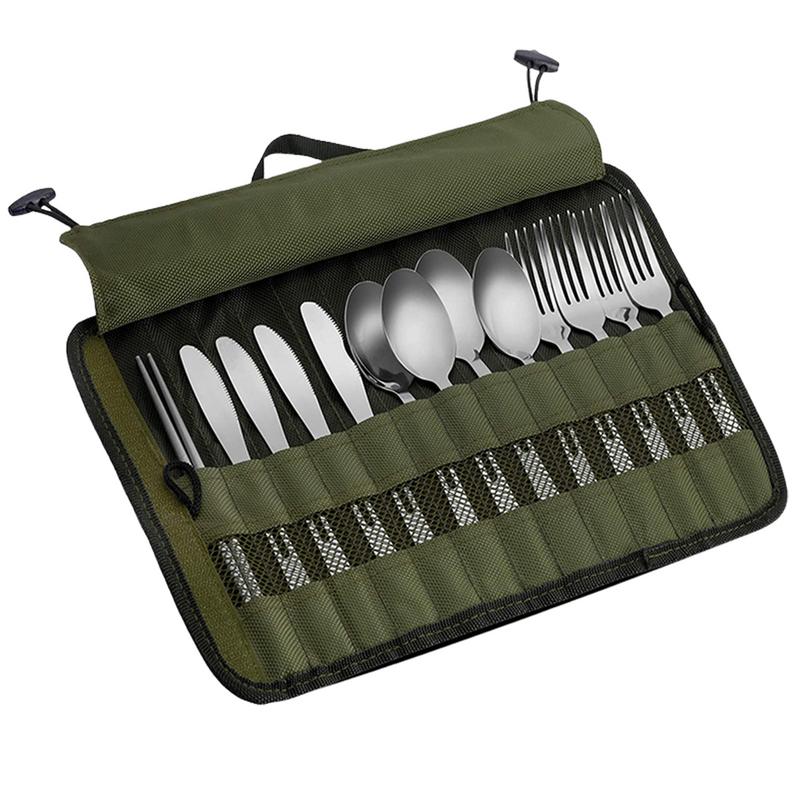 Camping Cooking Utensil Organizer - Draagbare Reis Servies Opbergtas Keuken Kookgerei