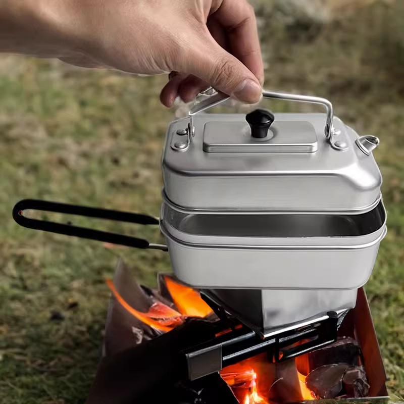 Camping Cooking Cylinder - Ultralichte Draagbare Picknick Camping Toeristenketel Theepot