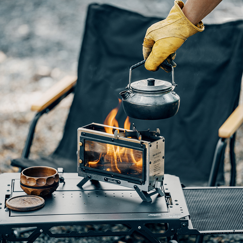 Campfire Cooking - Goout Springhill Houtkachel Draagbare Vierkante Kachel