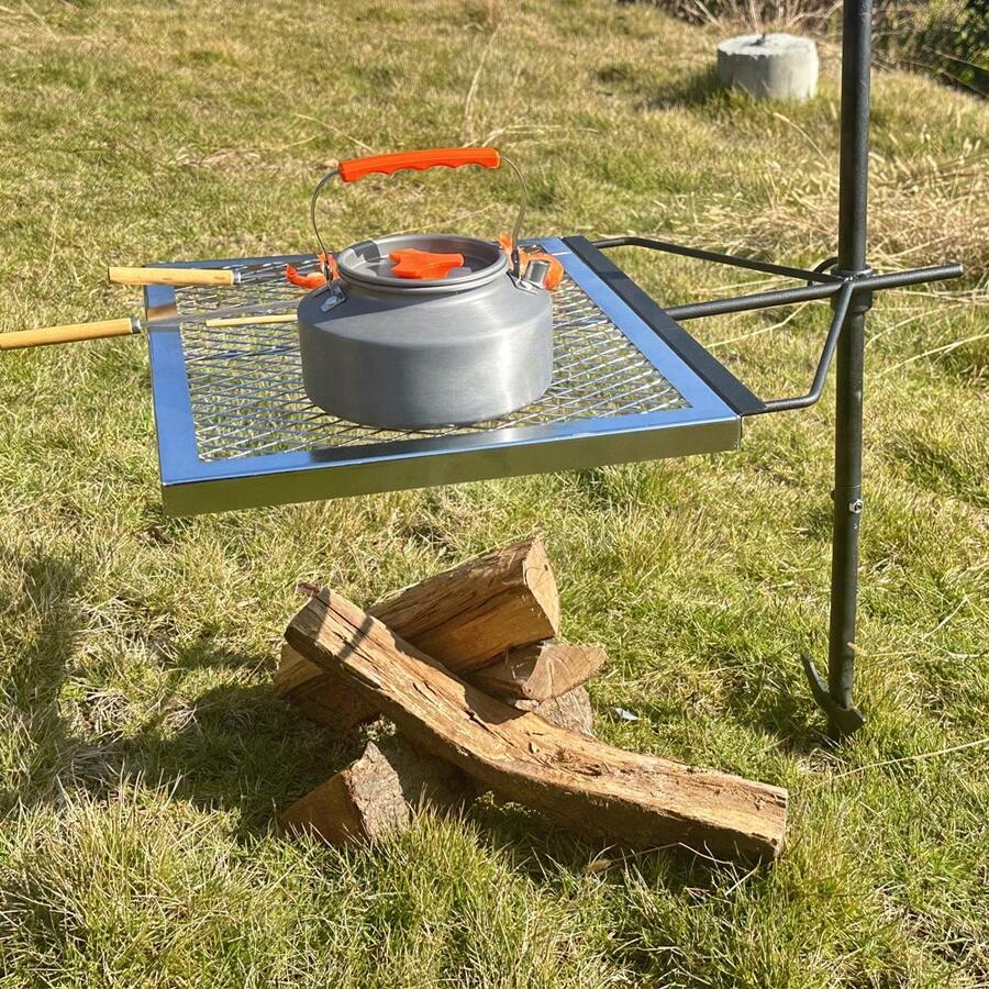 Campfire Cooking - 360 ° Verstelbare draaibare kampvuurgrill, zware