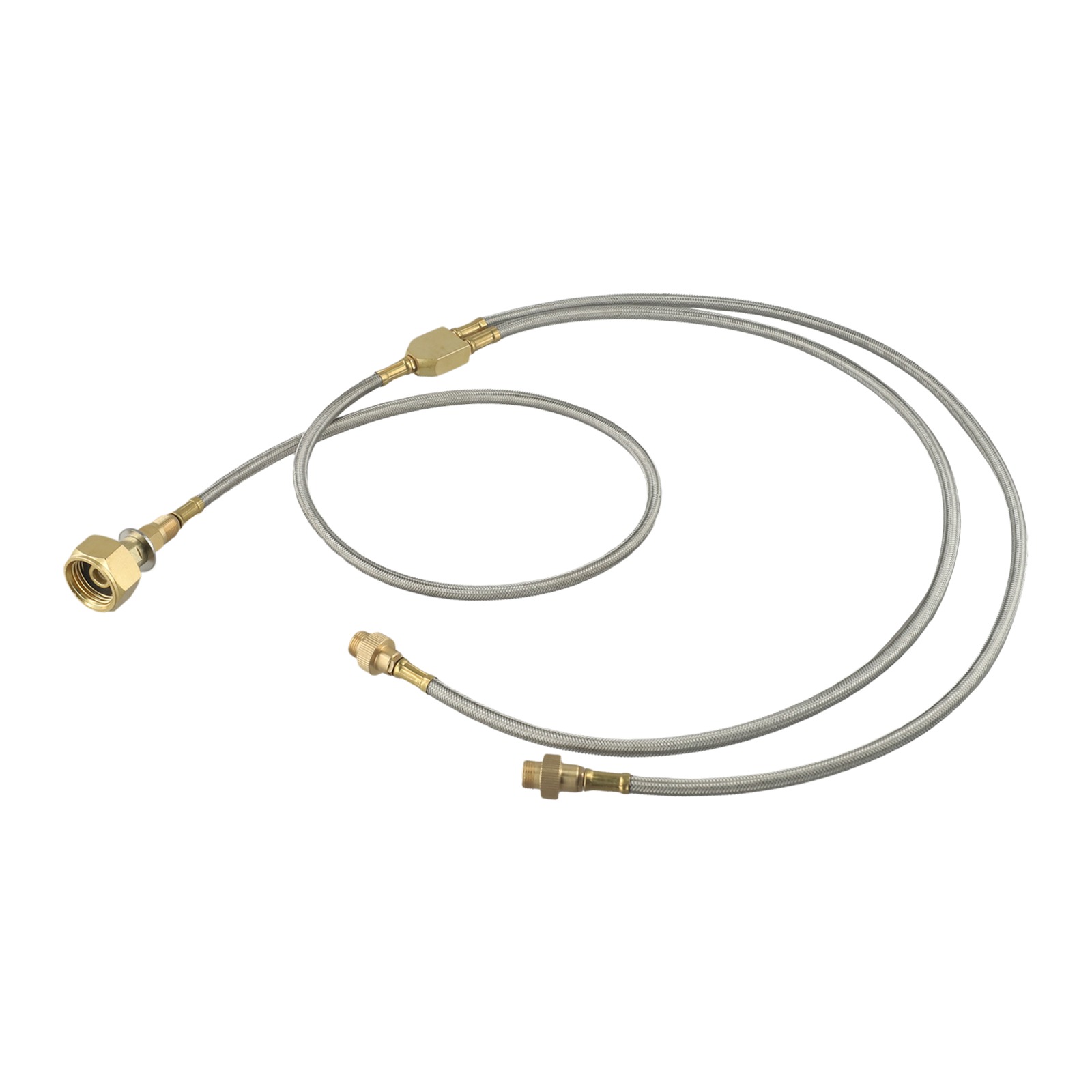 Camping Cooking Cylinder - Dubbelkoppige messing gasleiding voor buitengereedschap, compatibel