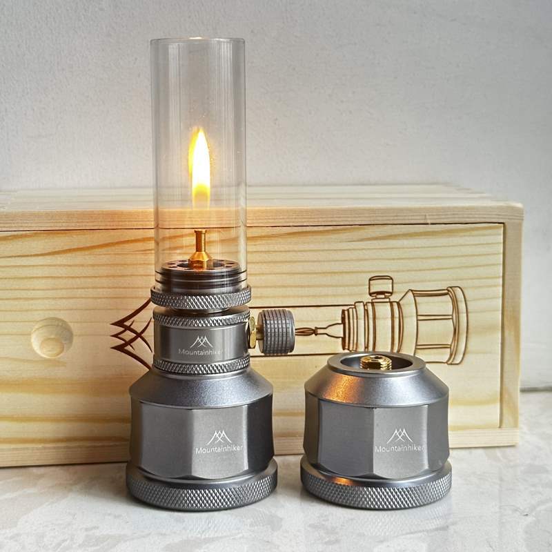 Campfire Cooking - Campinggaslamp Draagbare kleine hangende glazen gaslantaarn