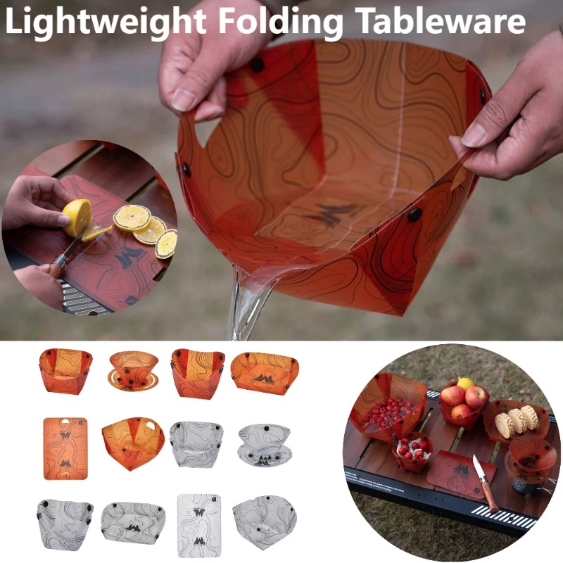 Camping Cooking Hot Plate - Opvouwbaar campingservies Draagbare kom Dinerbord Koffiefilter