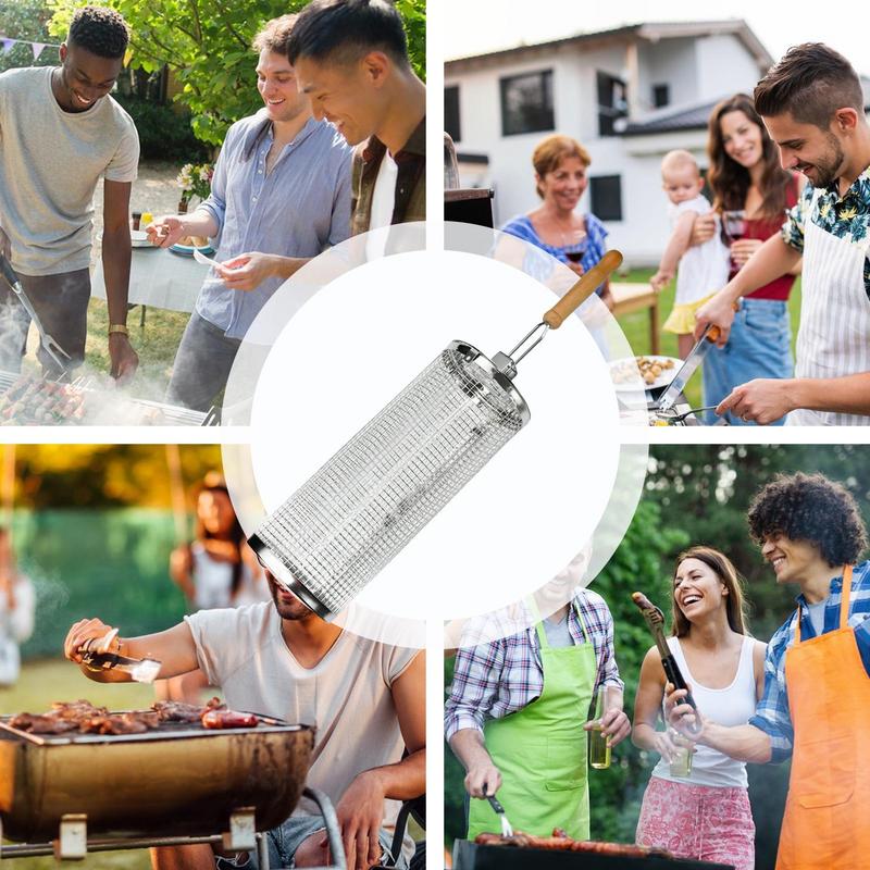1 stuk roterende BBQ-kooi van  - Camping Cooking Gifts recensie en prijs