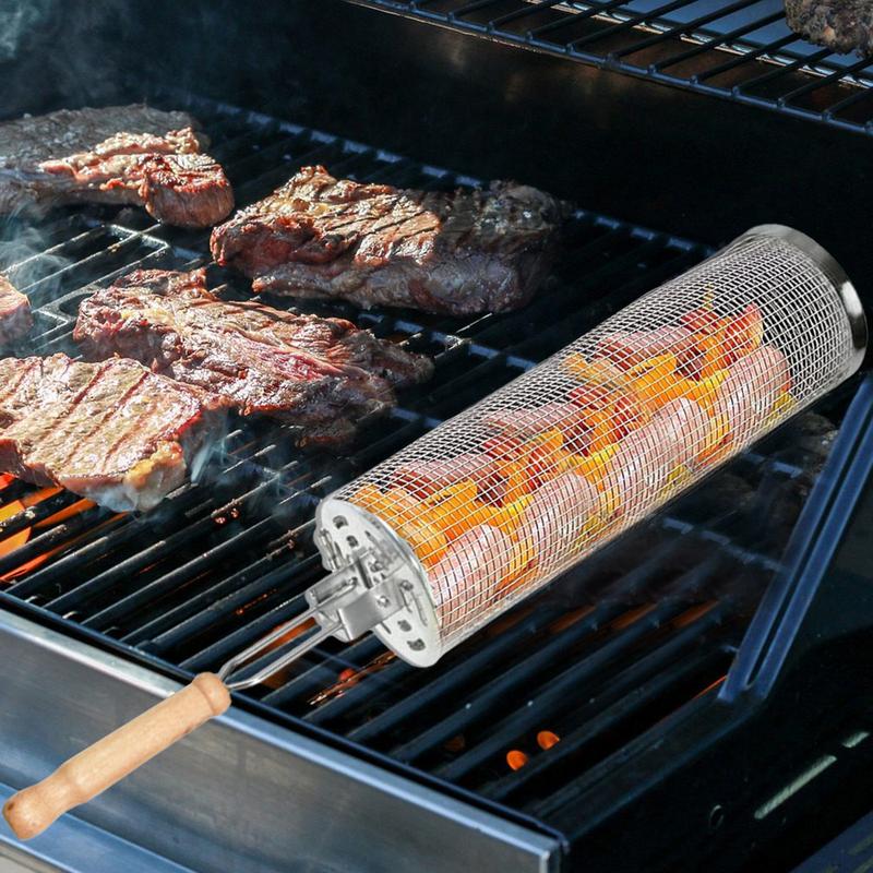 1 stuk roterende BBQ-kooi van  - Camping Cooking Gifts recensie en prijs