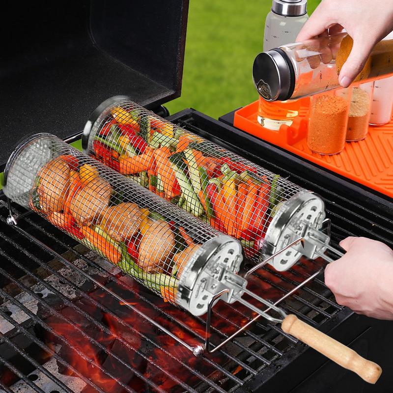 1 stuk roterende BBQ-kooi van  - Camping Cooking Gifts recensie en prijs
