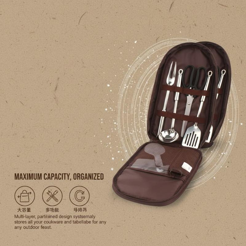 Kooktas voor buiten Campingopb - Camping Cooking Utensil Organizer recensie en prijs