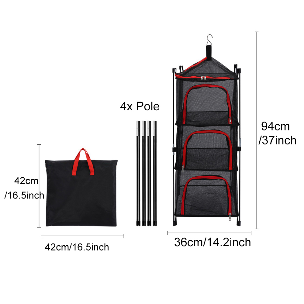 Camping Opslag Droognet 3 Lage - Camping Cooking Equipment recensie en prijs