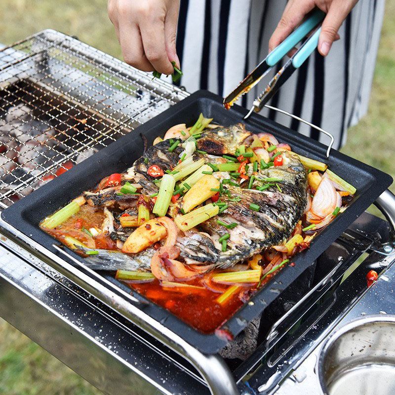 Buiten dikke vierkante grillpa - Camping Cooking Equipment recensie en prijs