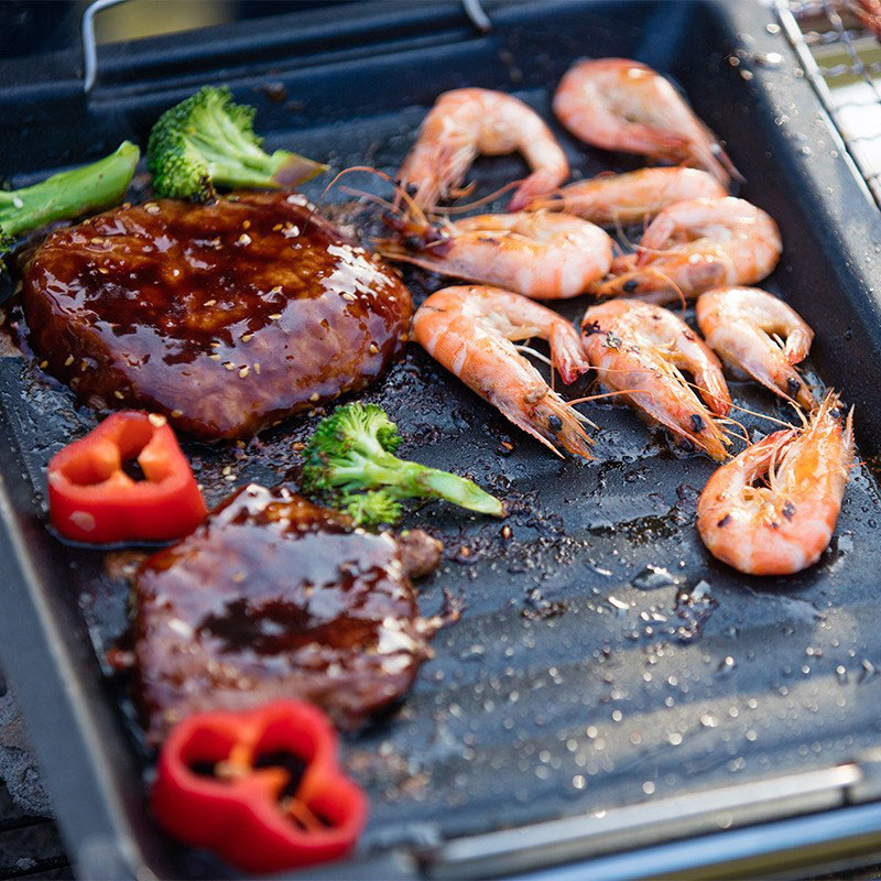 Buiten dikke vierkante grillpa - Camping Cooking Equipment recensie en prijs